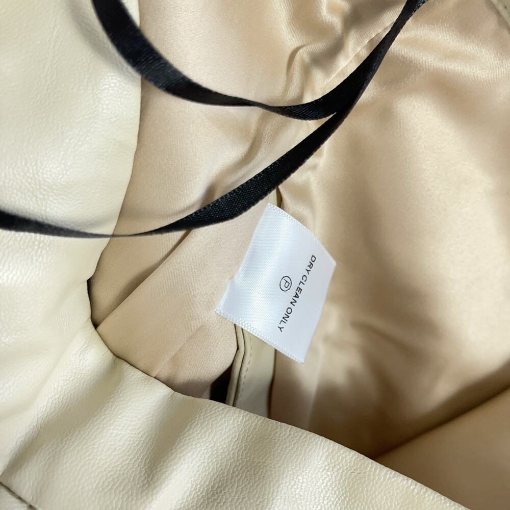 Majorelle Poseidon Skirt Ivory Vegan Leather Ruffle Small Revolve Sculptural - Picture 6 of 9